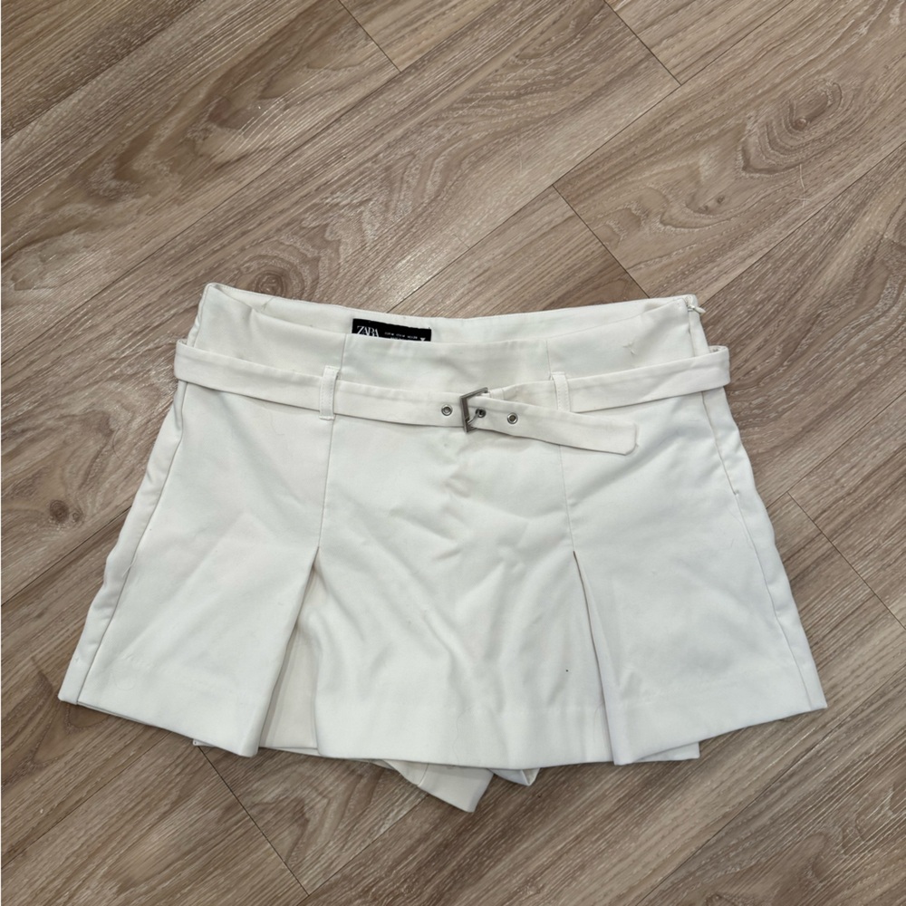 Zara Cream Skort with Belt